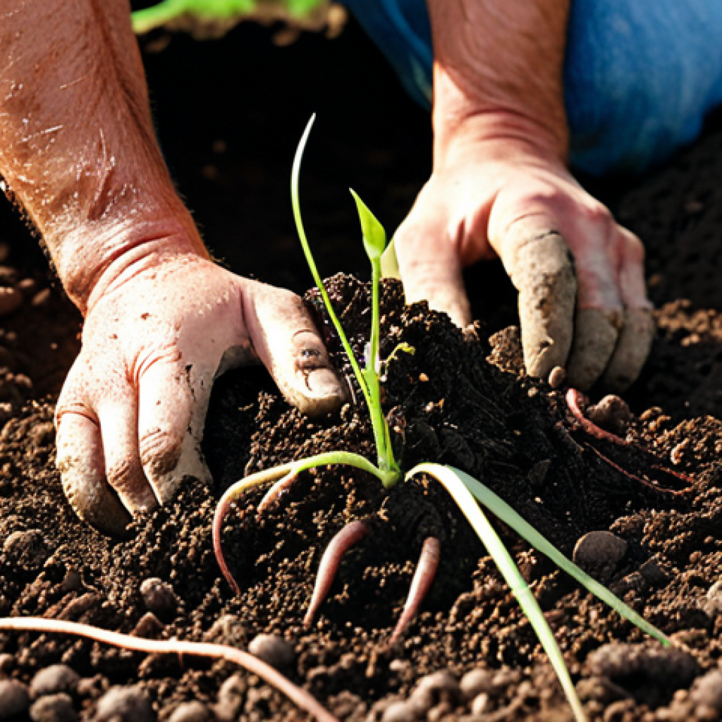 유기농업관리사와 지속 가능 경영 - Healthy Soil**

"Close-up of rich, dark soil with visible earthworms and plant roots, demonstrating ...