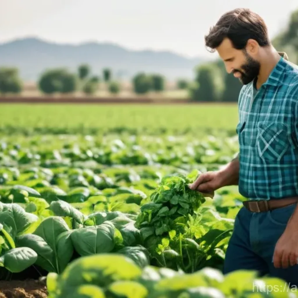 유기농업관리사 연봉 수준 - **Prompt:** A professional and dedicated organic agriculture manager, a man in his late 30s with a f...