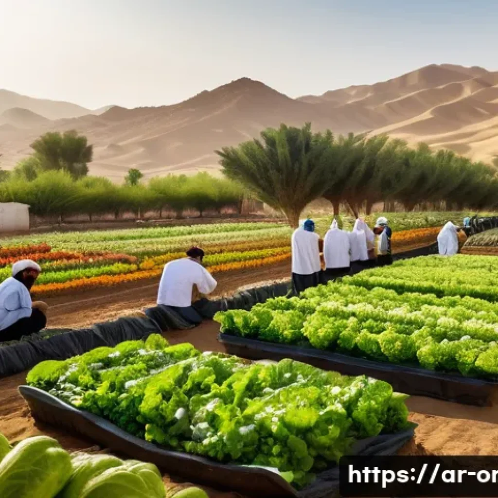 유기농업관리사 자격증의 응시 자격 - "A vibrant and diverse community gathering at a thriving organic farm under the warm glow of the Ara...
